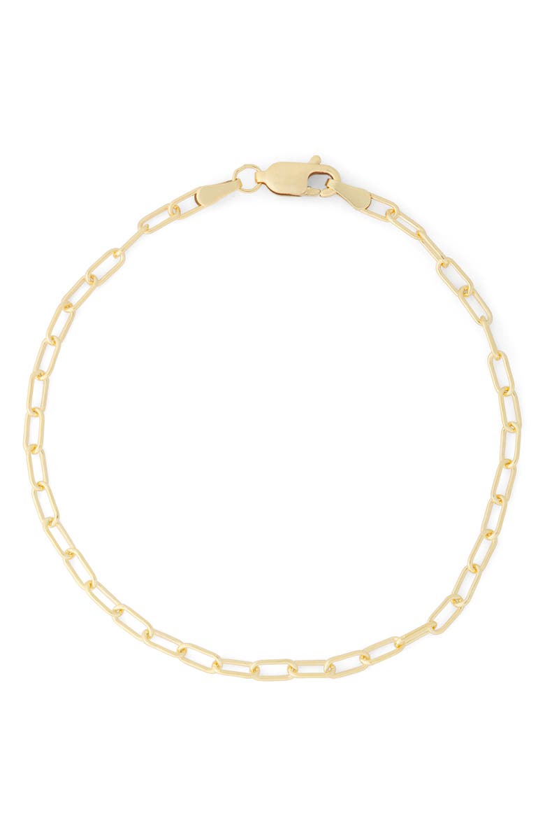 FUZION CREATIONS Paper Clip Chain Bracelet, Main, color, Yellow