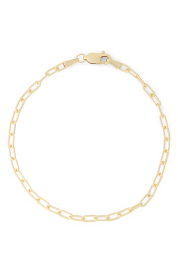 Fuzion Creations Paper Clip Chain Bracelet In Yellow
