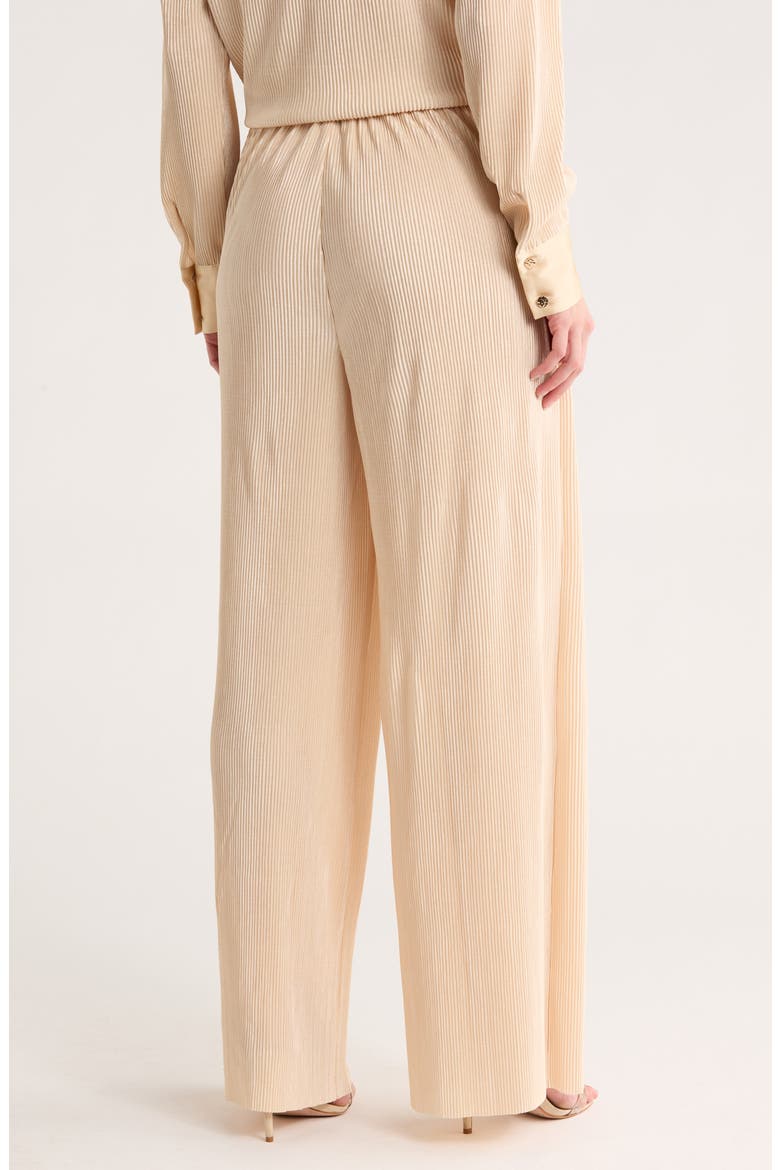 Plissé Charmeuse Pull-On Pants, Alternate, color, CHAMPAGNE