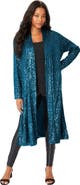 Roaman's Plus Size Sequin Duster