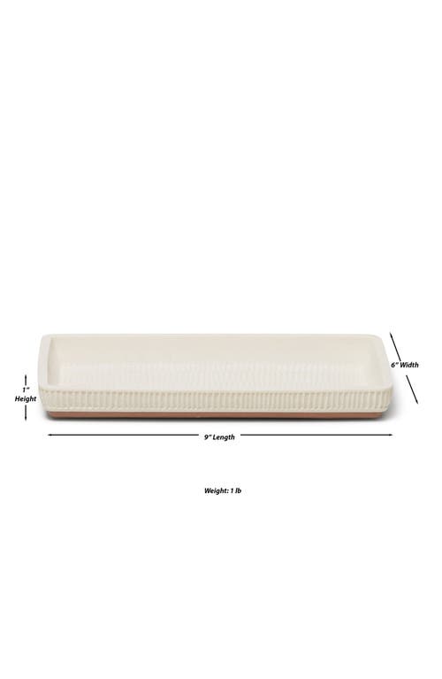 Roselli Trading Company Resin Amenity Tray In Cream