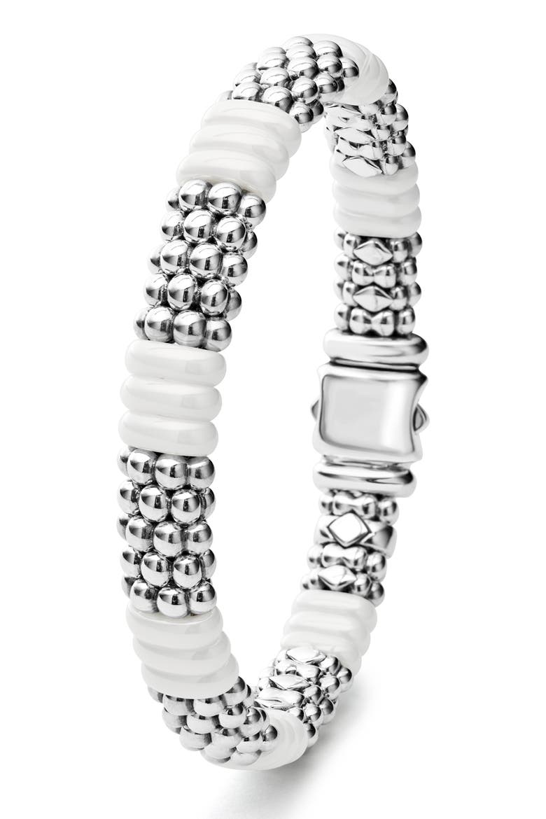 White Caviar Station Rope Bracelet, Alternate, color, WHITE