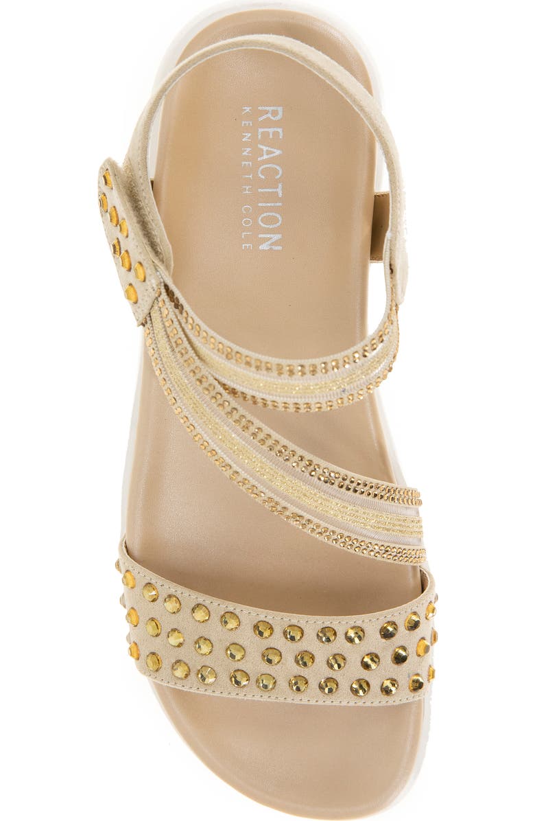 Reaction Kenneth Cole Taryn Rhinestone Strap Sandal, Alternate, color, Ecru Jewel
