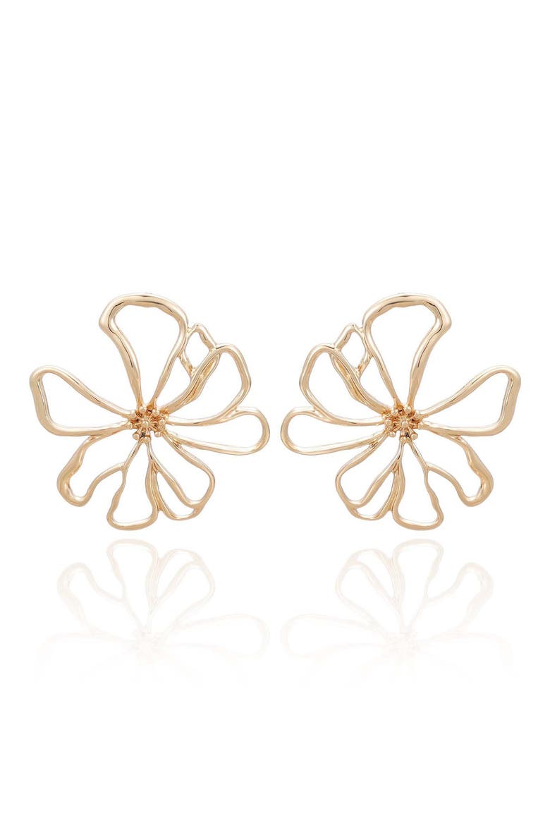 Blossom Drop Earrings, Alternate, color, GOLD