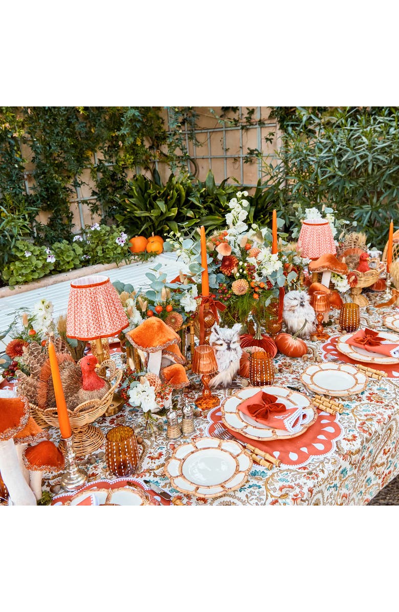 Mrs. Alice Orange Lotus Lampshade, Alternate, color, Orange