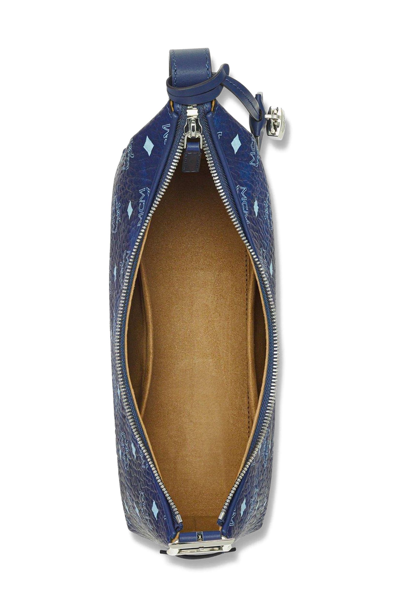 MCM Aren Hobo in Visetos, Alternate, color, Blue