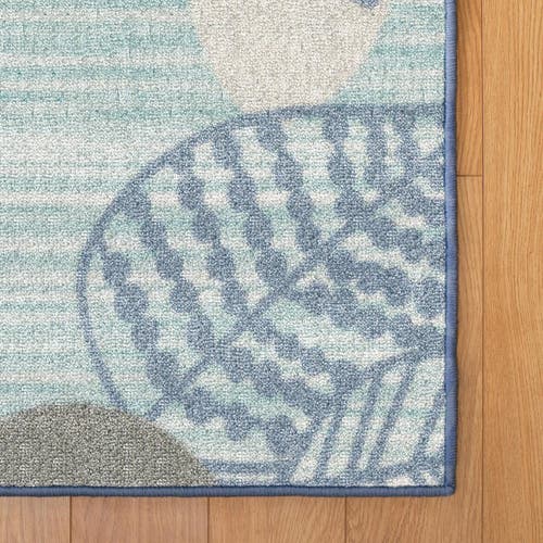 Kaplan Early Learning Company Sense Of Place Leaf Carpet In Blue