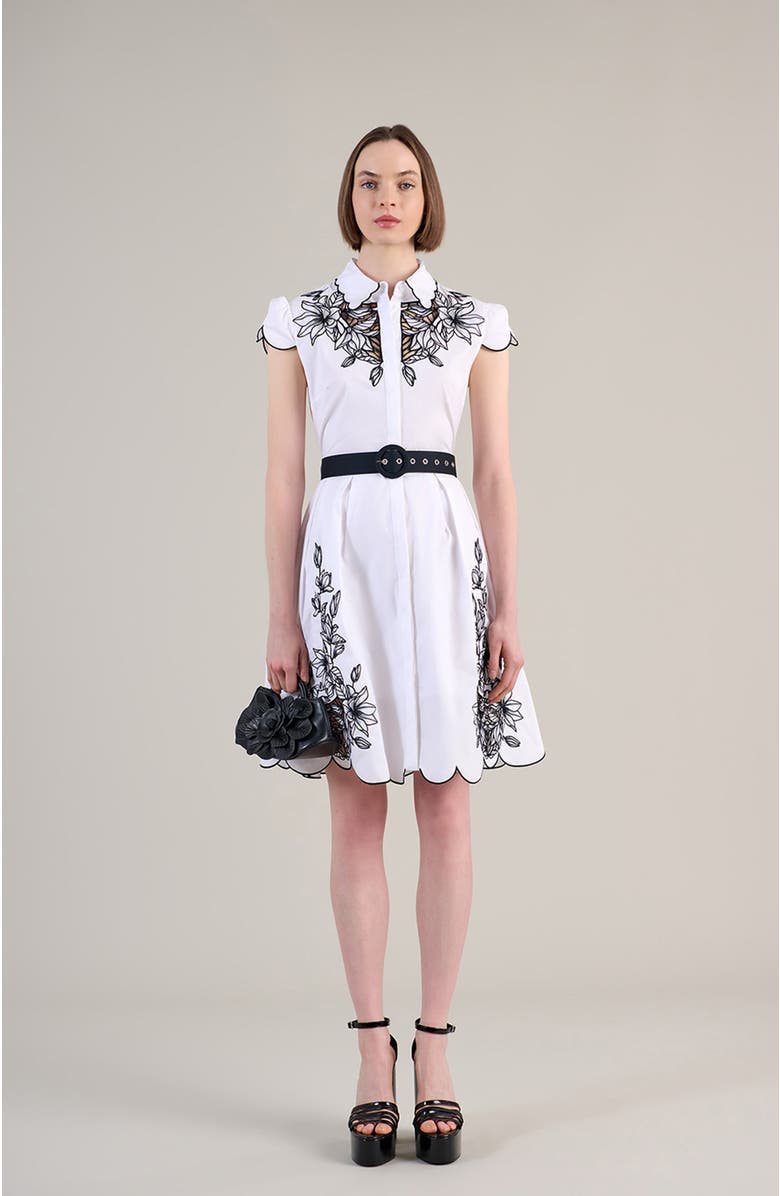 Anne Fontaine Adelina Dress, Alternate, color, Black/White