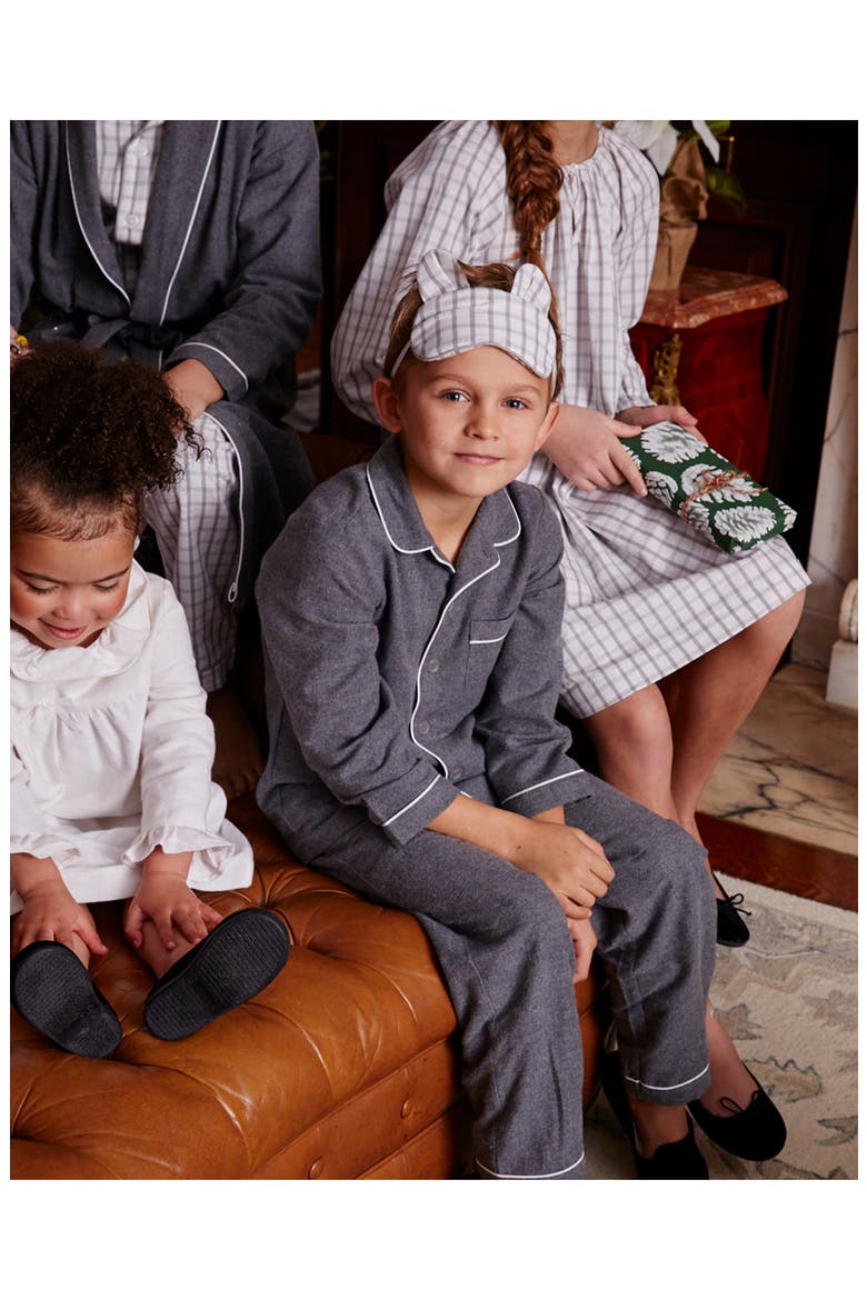 Flannel Pajama Set, Alternate, color, GREY