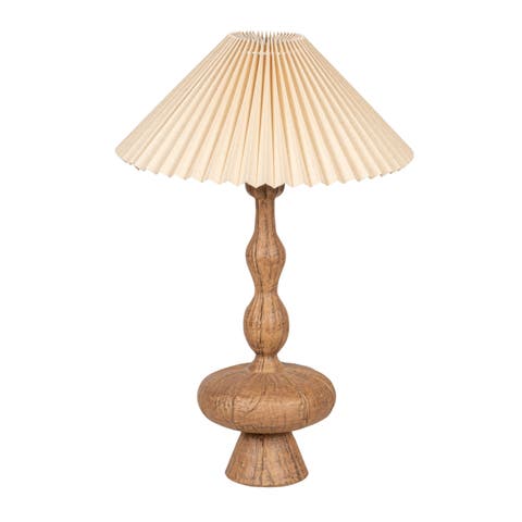 Table Lamp with Pleated Shade