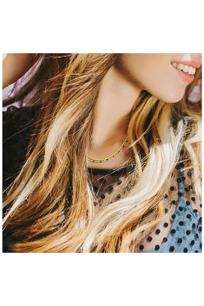 Double Strand Necklace, Alternate, color, GOLD MULTI-COLOR
