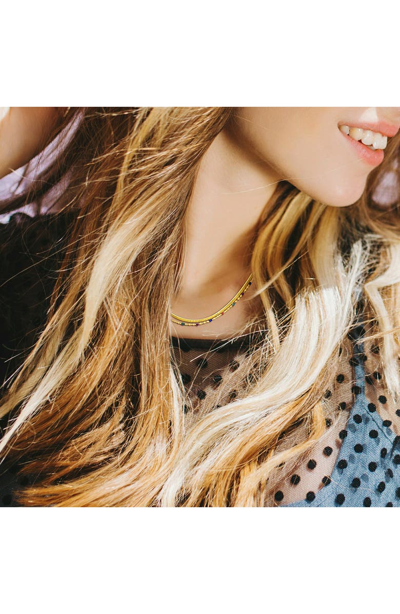 DELMAR Double Strand Necklace, Alternate, color, Gold Multi-Color