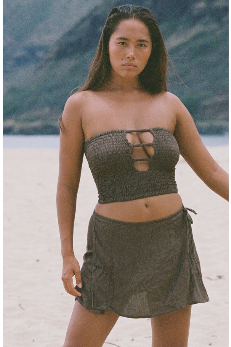 Sola Miniskirt Cover-Up, Alternate, color, COCONUT OIL