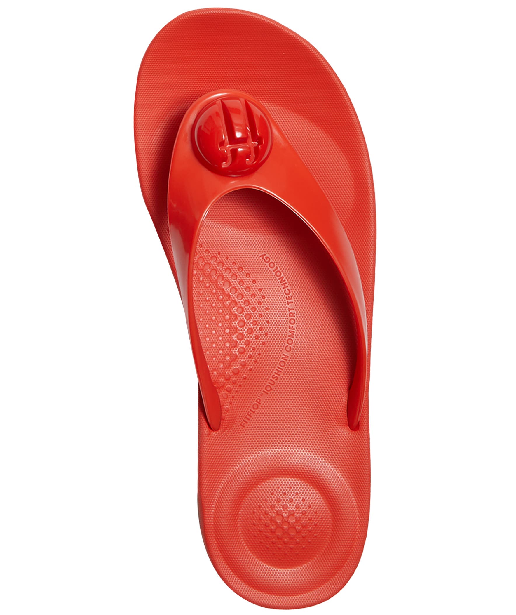 Iqushion Glossy Flip-Flops, Alternate, color, Cherry Tomato