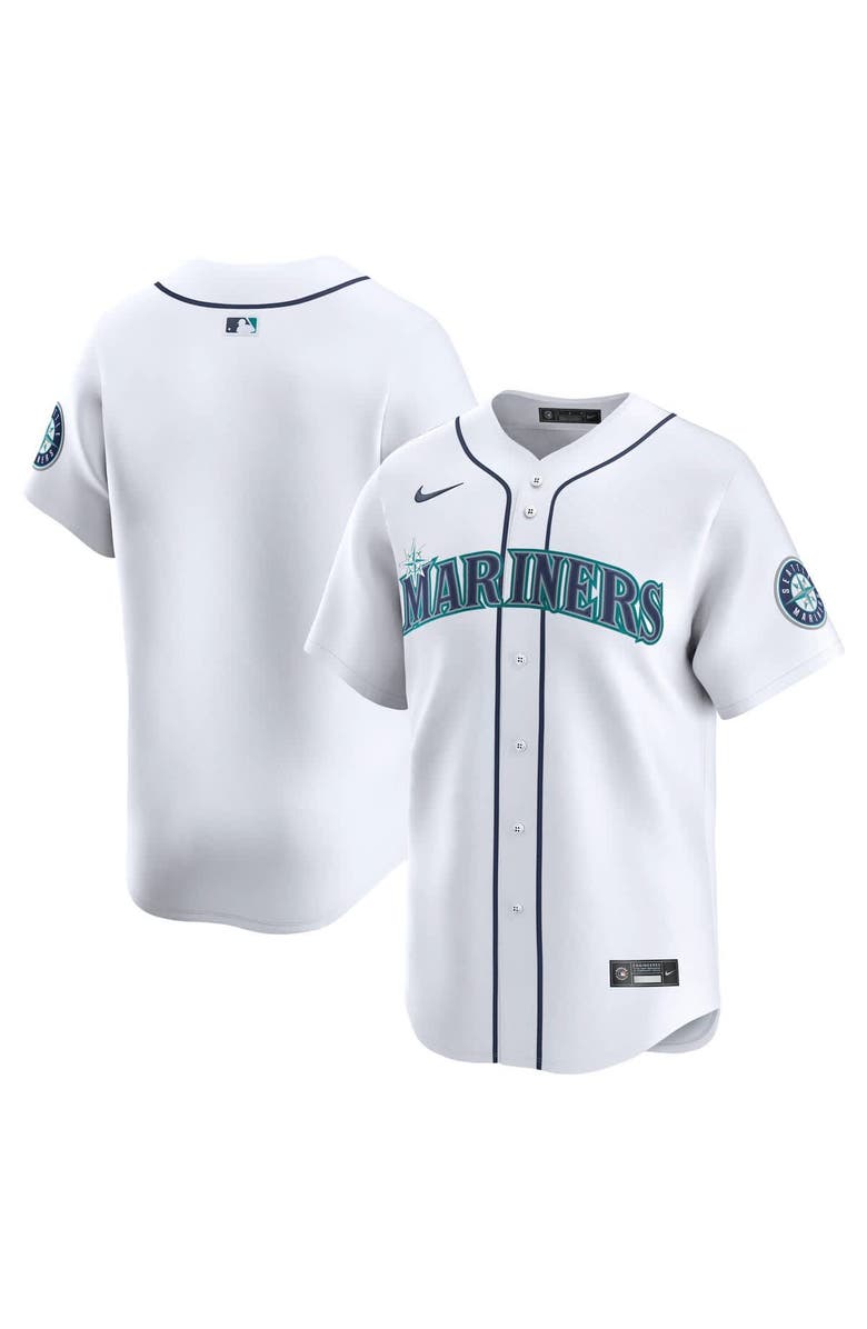 Nike Men's Nike White Seattle Mariners Home Limited Jersey, Main, color, 