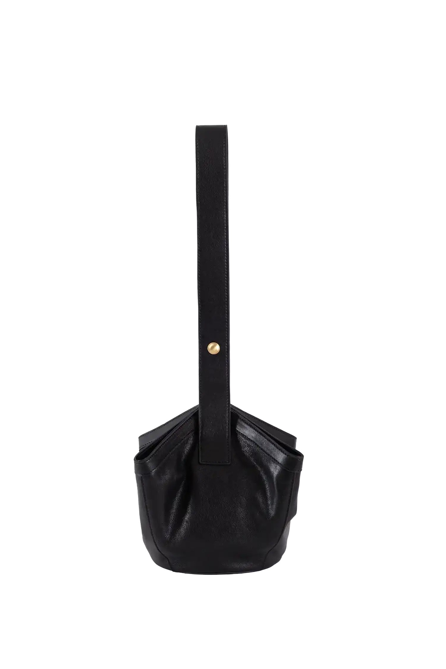 Esthera 1111AM Leather Shoulder Bag, Alternate, color, Black