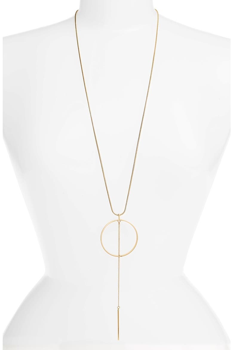Rhine Pendant Necklace, Main, color, GOLD