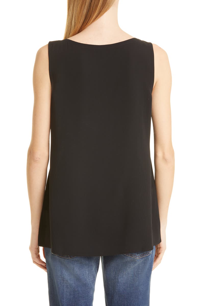 Eileen Fisher Ballet Neck Silk Tunic Top, Alternate, color,