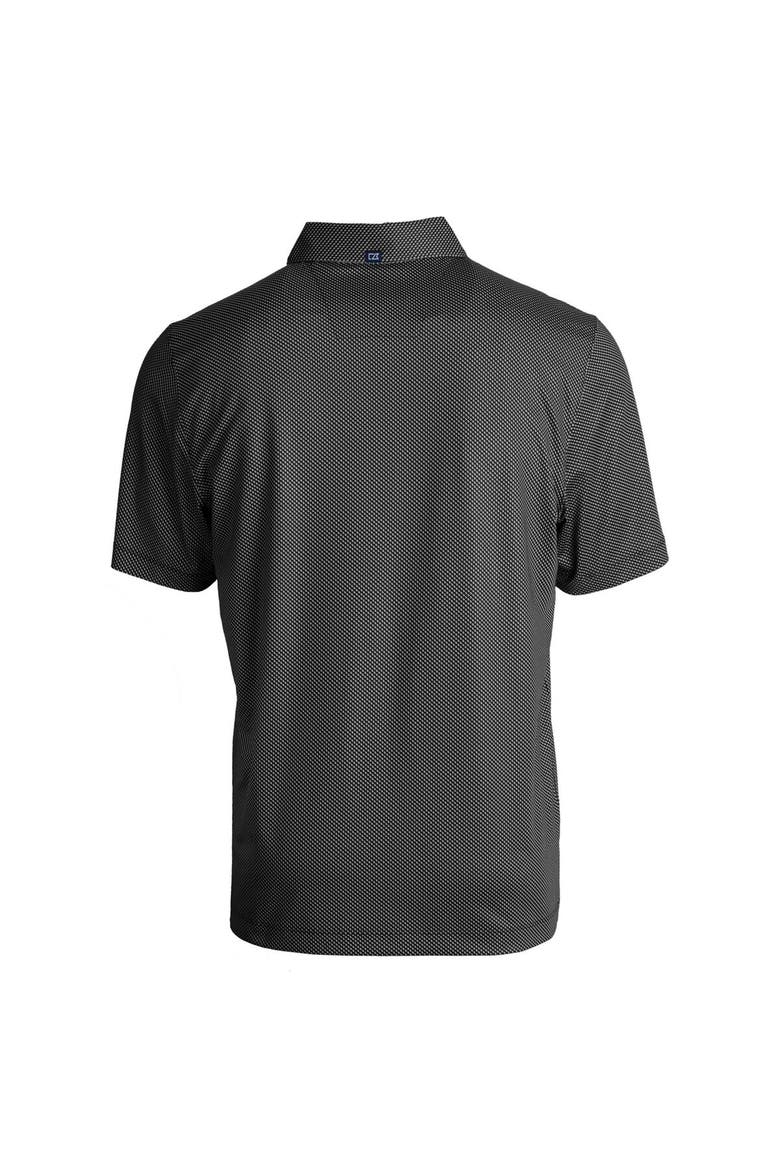 Men's Cutter & Buck  Black Ivy League Pike Eco Symmetry Print Stretch Recycled Polo, Alternate, color, Black