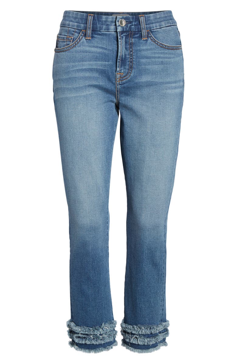 JEN7 by 7 For All Mankind JEN7 Cropped Fringe Hem Jeans, Alternate, color, 