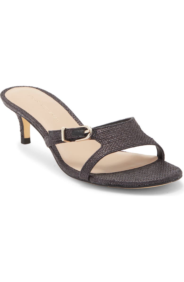 Stuart Weitzman Irene Slide Sandal, Main, color, Black / Black