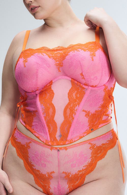 Savage X Fenty Lacestruck Bustier In Multi
