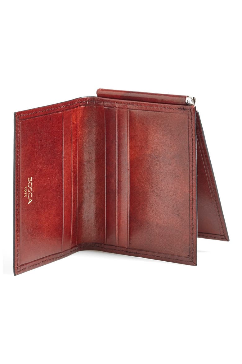 Old Leather Money Clip Wallet, Alternate, color, DARK BROWN
