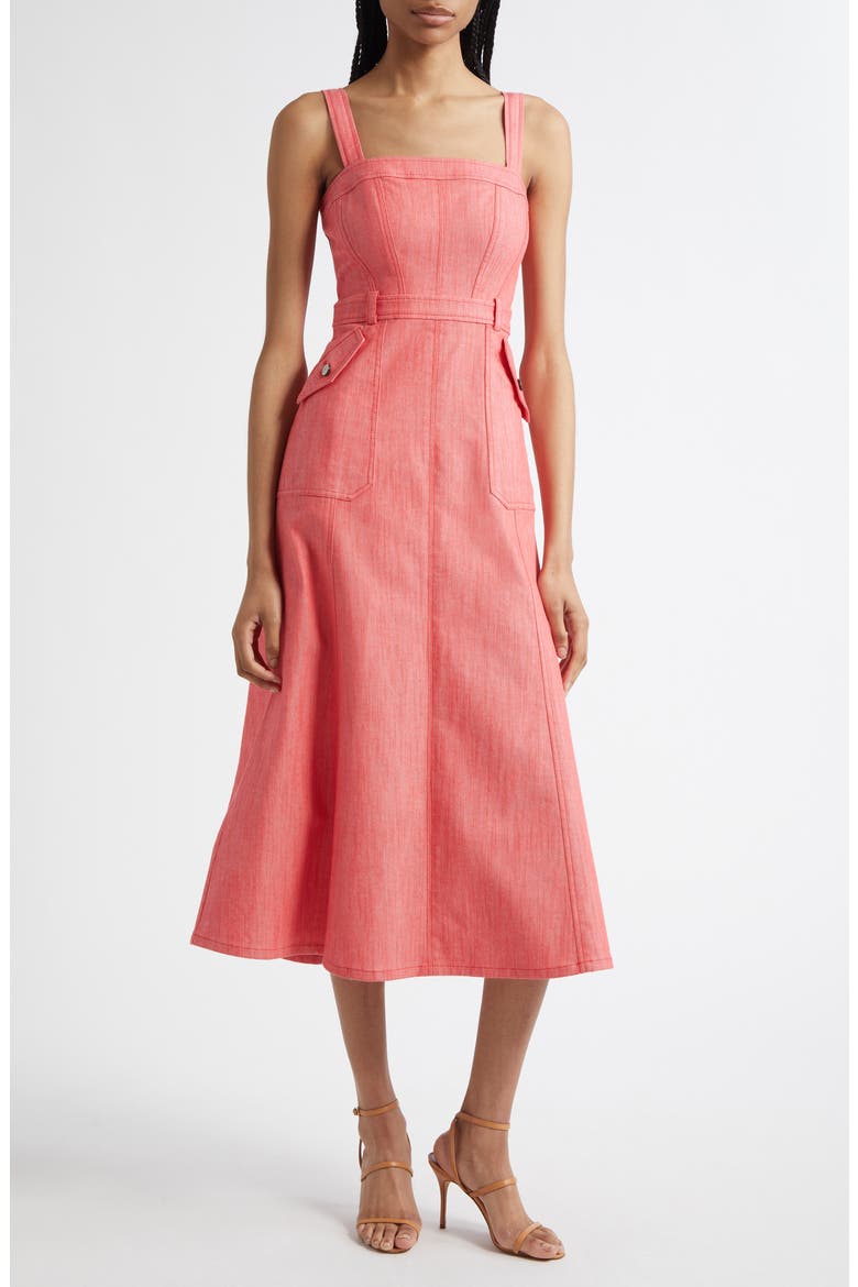Malani A-Line Dress, Main, color, CHERRY LEMON