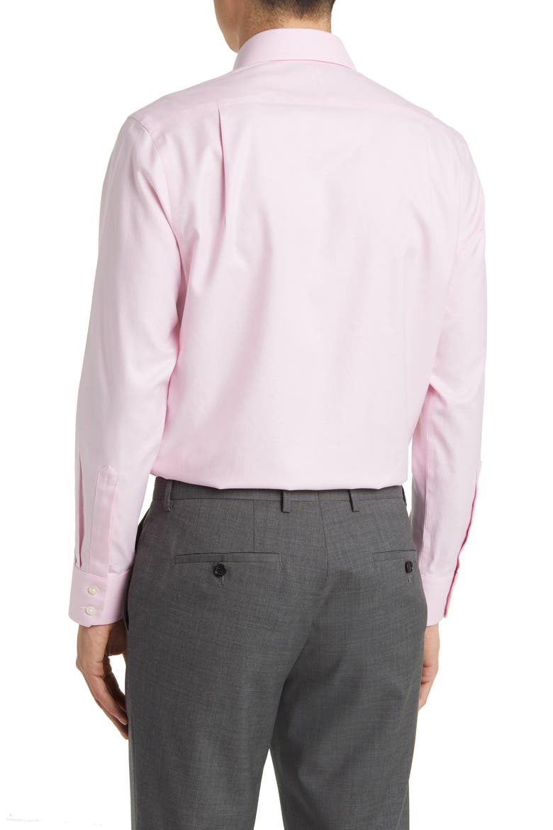 Non-Iron Twill Cutaway Slim Fit Shirt Single Cuff, Alternate, color, PINK
