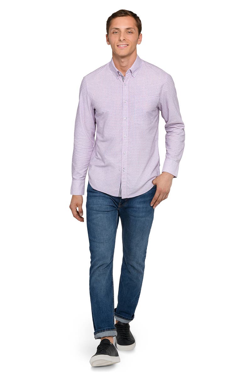 Brooklyn Brigade Geo Print Oxford Basic, Alternate, color, White