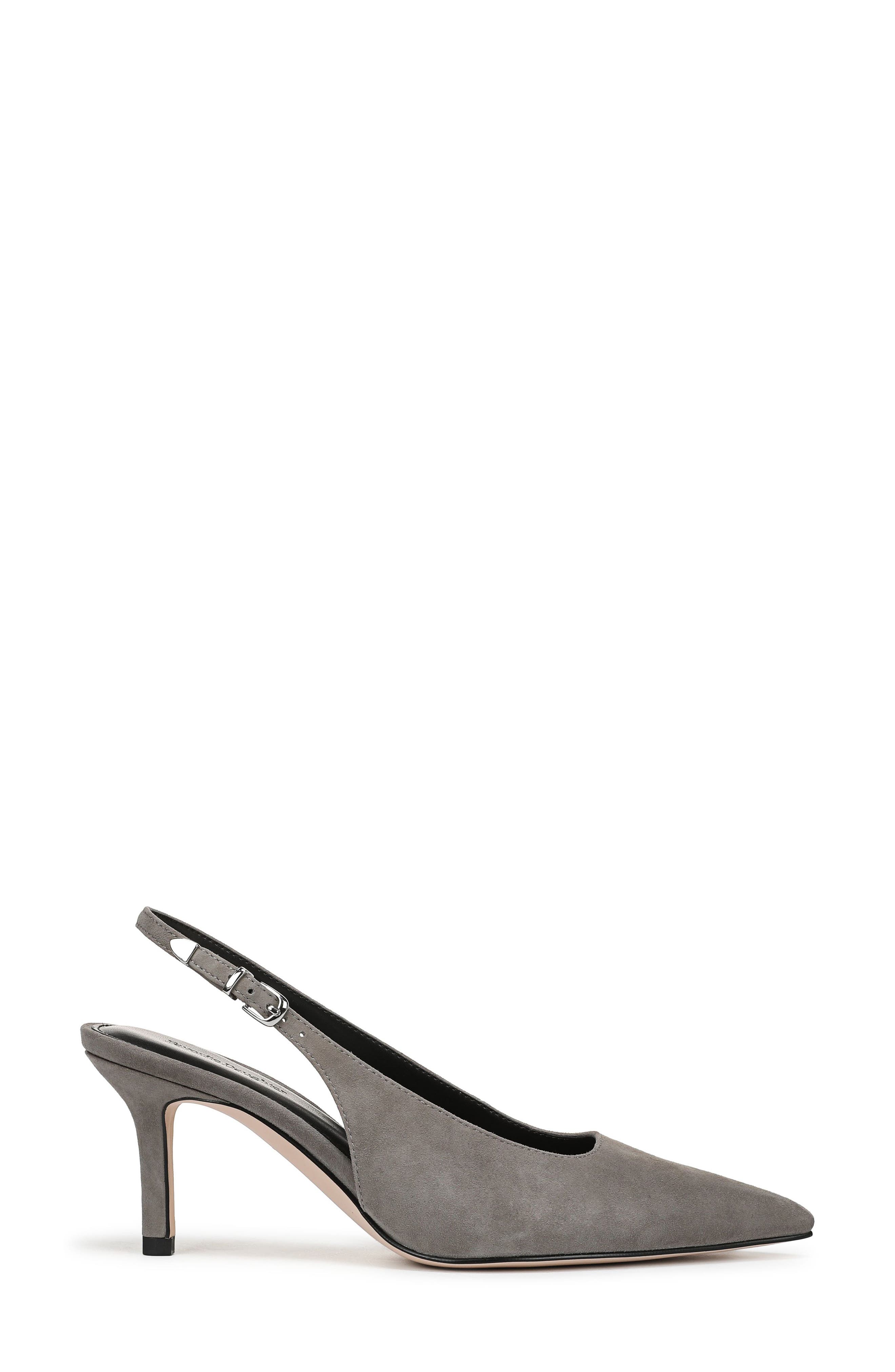 Sierra Pointed Toe Slingback Pump, Alternate, color, TAUPE GREY SUEDE