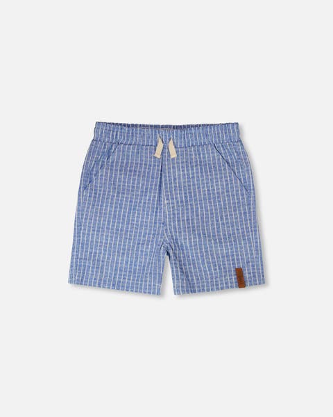 Denim Stripes Chambray Shorts (Toddler, Little Kid & Big Kid)