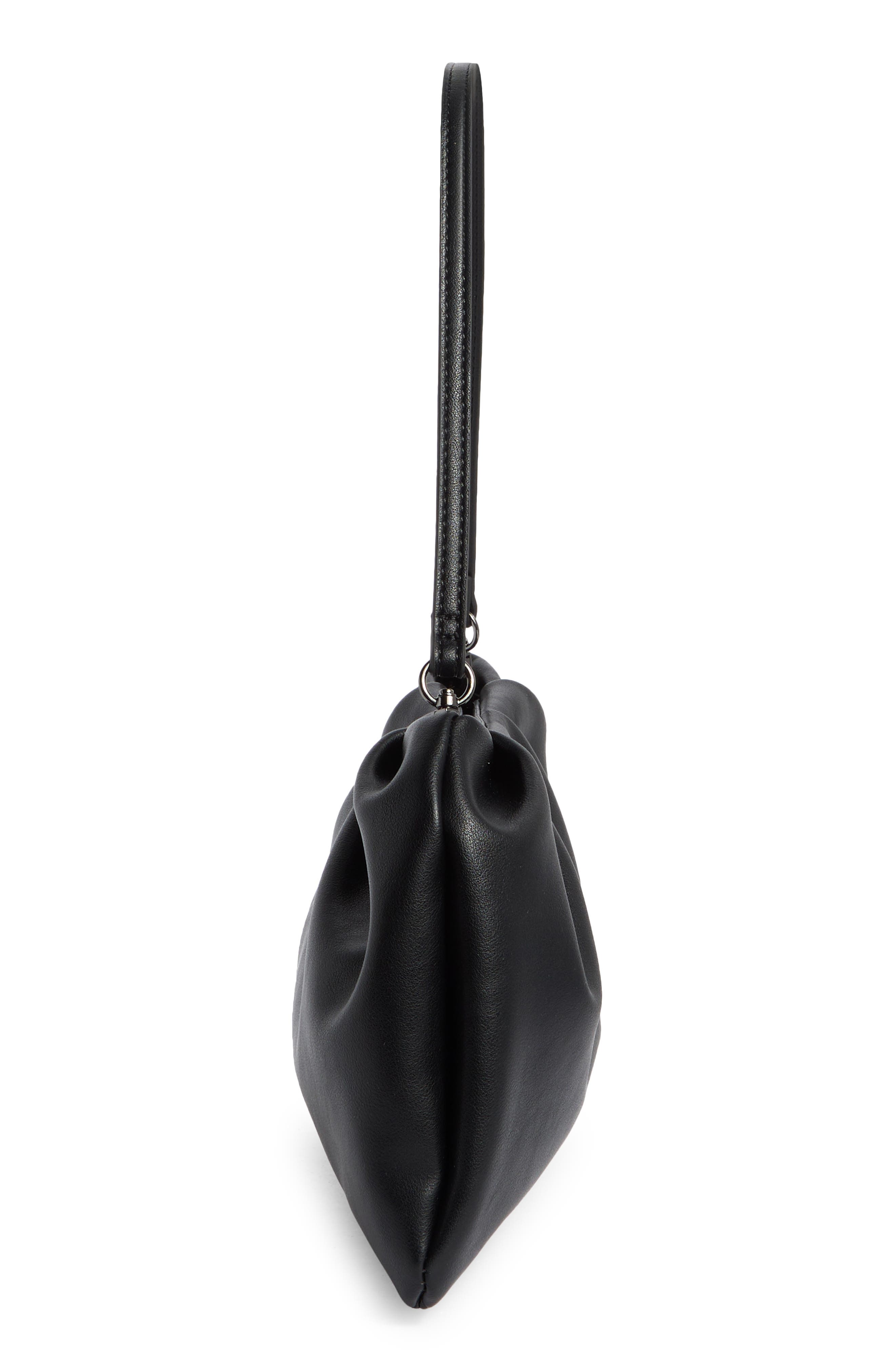 BCBG Ruched Convertible Clutch, Alternate, color, Black