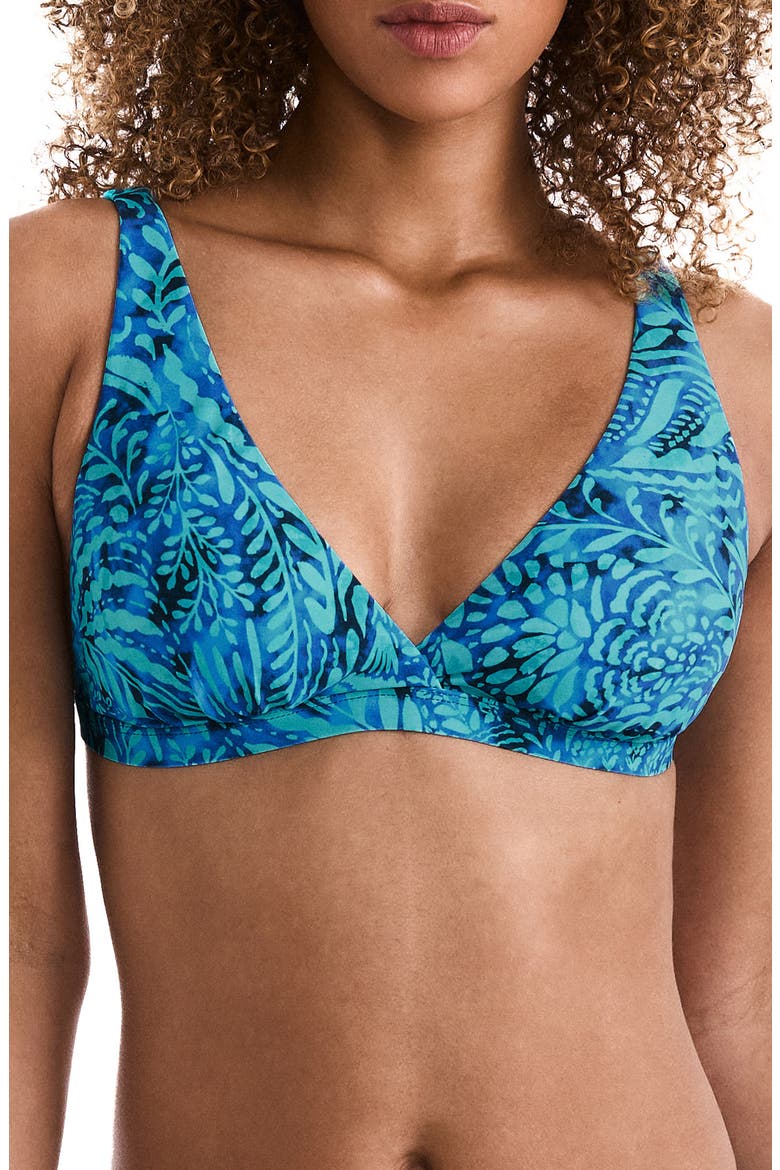 Sawyer Banded Bikini Top, Main, color, FLORA