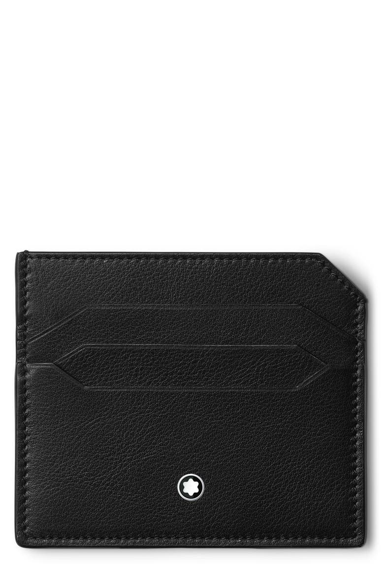 Meisterstück Leather Card Case, Main, color, BLACK