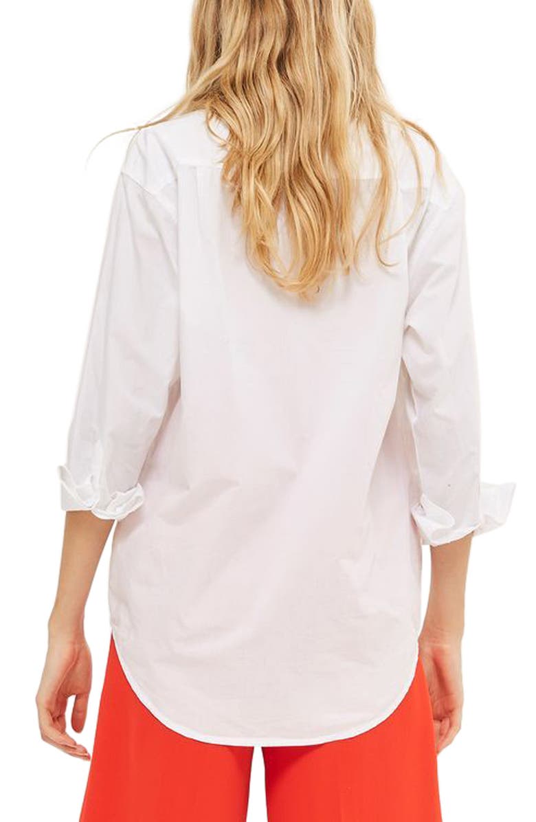 Topshop Embroidered Bird Shirt, Alternate, color,