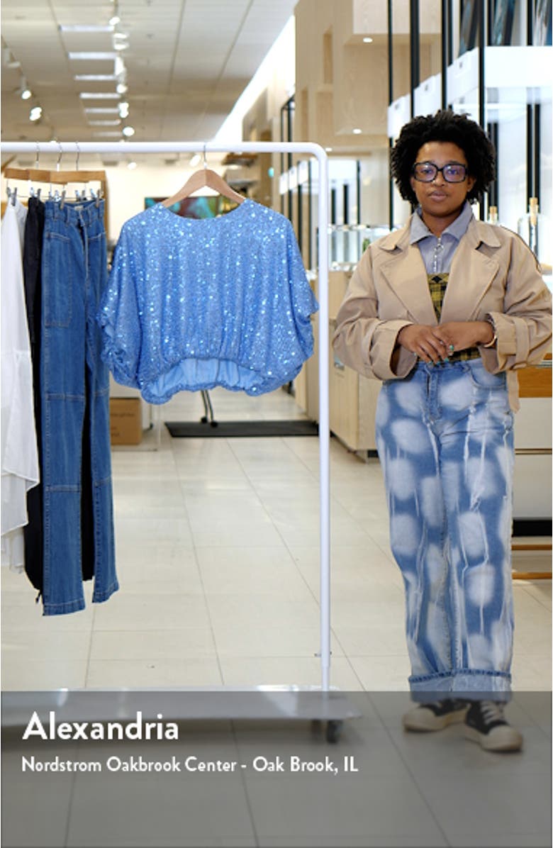 Sequin Puff Crop Top, sales video thumbnail