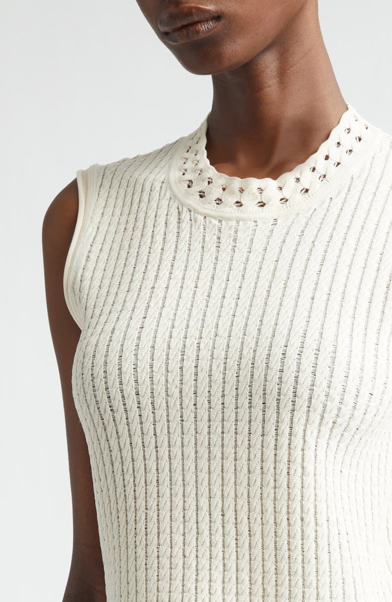 Jason Wu Collection Cable Stitch Sweater Vest, Alternate, color, Plaster