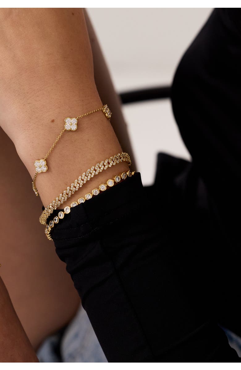 Electric Picks Camilla Clover Bracelet, Alternate, color, Gold