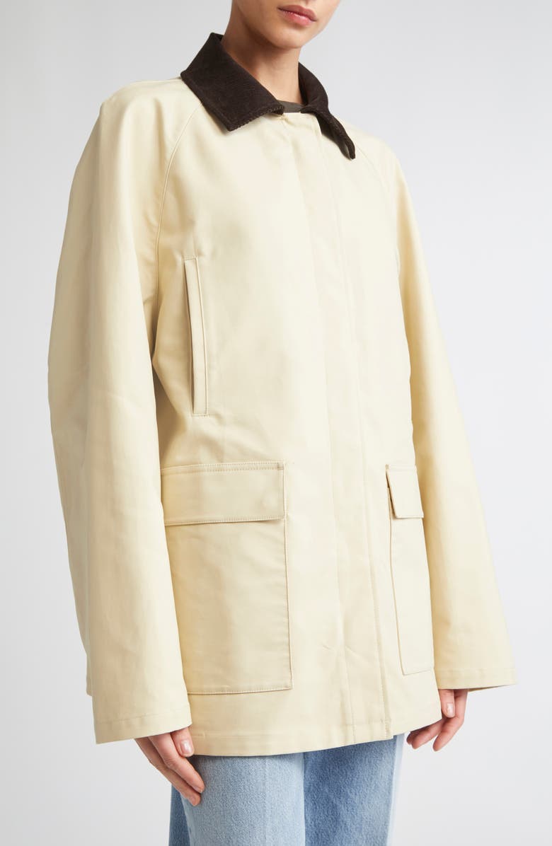 TOTEME County Waxed Organic Cotton Coat, Alternate, color, Peanut