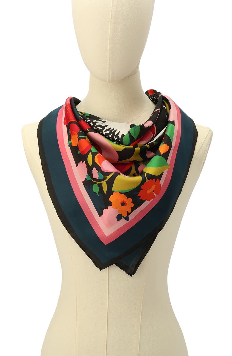 Kate Spade New York garden snake silk square, Alternate, color,