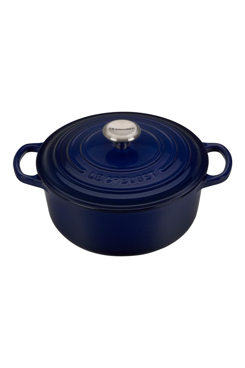 2.75-Quart Signature Round French/Dutch Oven, Main, color, INDIGO