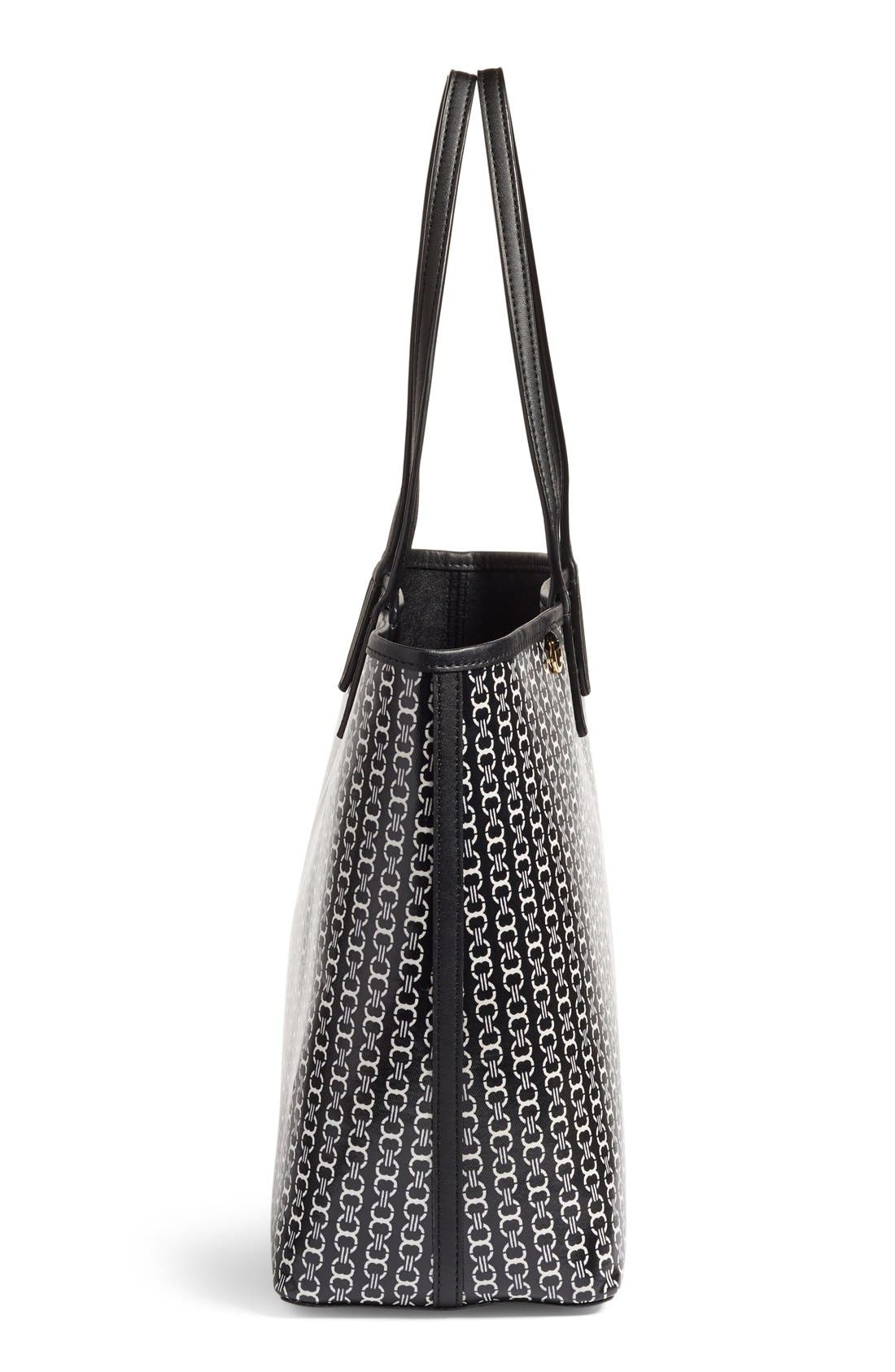 Tory Burch Gemini Link Coated Canvas Tote, Alternate, color, 