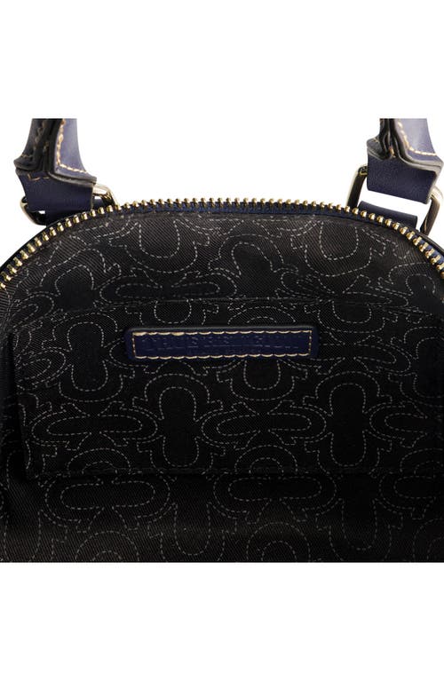 TRUE RELIGION TRUE RELIGION FRAYED DENIM HORSESHOE SATCHEL BAG