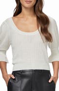 PAIGE Magnolia Pointelle Scoop Neck Sweater