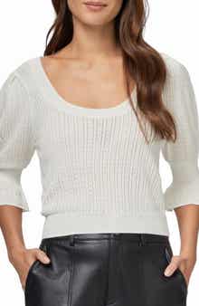 PAIGE Magnolia Pointelle Scoop Neck Sweater