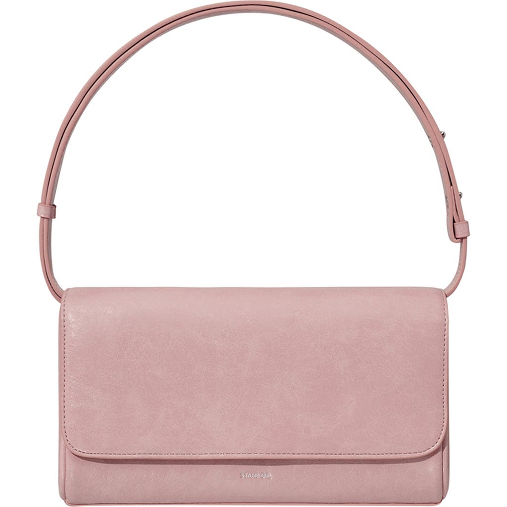 Stand Oil Classic Faux Leather Shoulder Bag In Pink