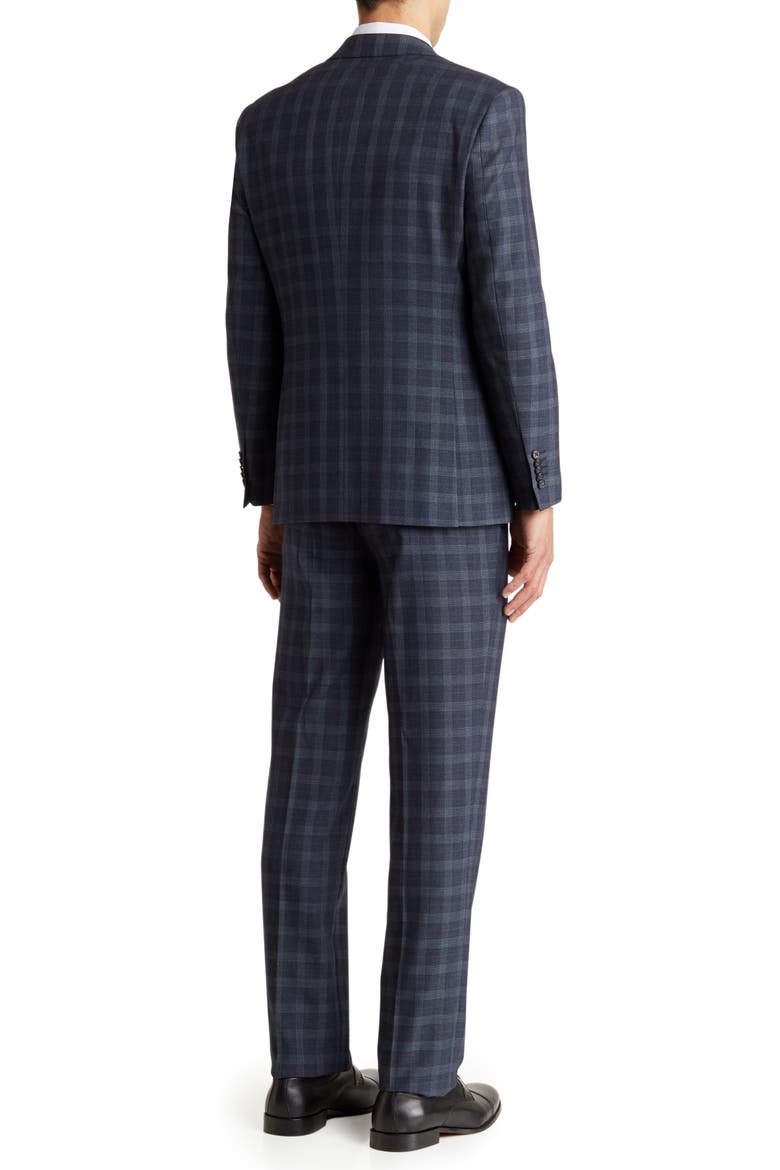Plaid Two Button Notch Lapel Suit, Alternate, color, BLUE