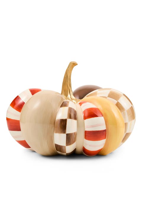 Harvest Glow Patchwork Pumpkin