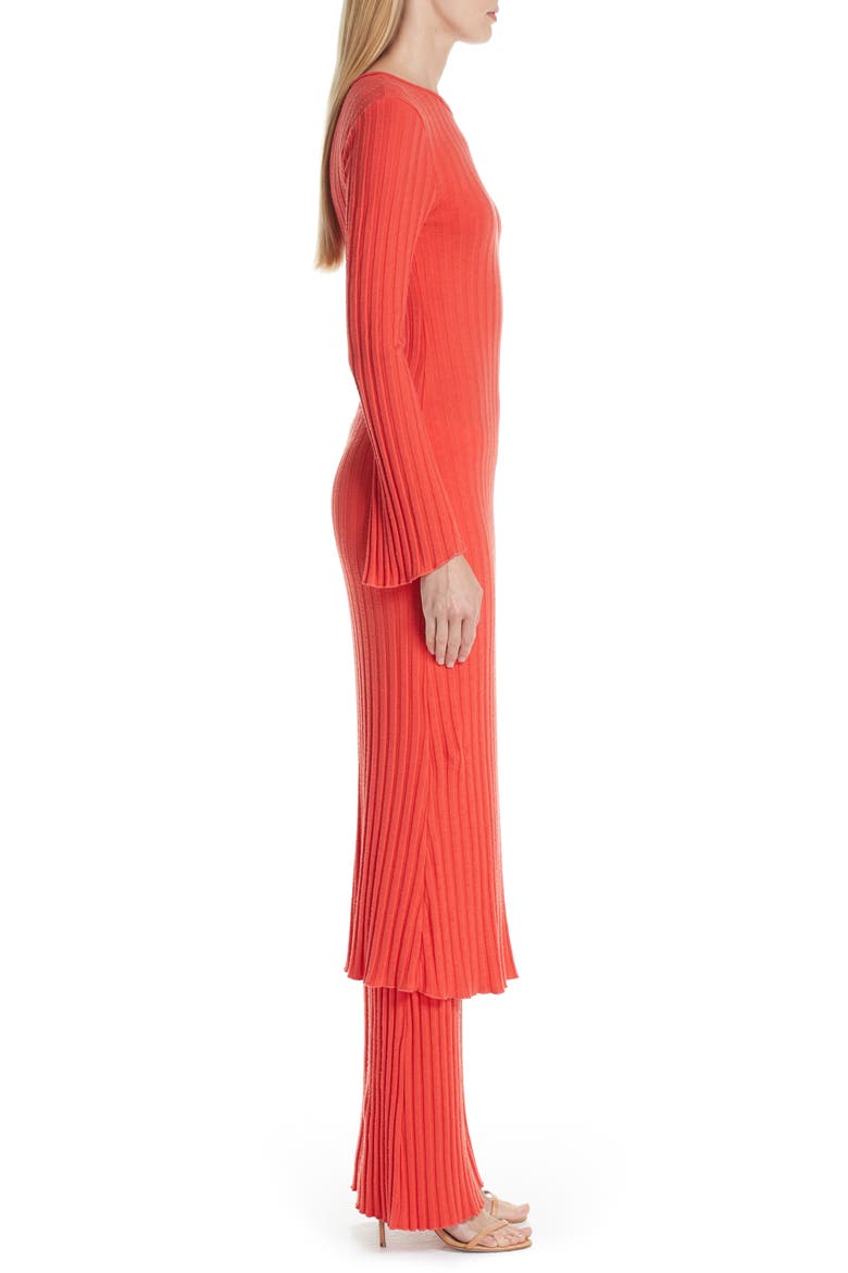 Rib Dress, Alternate, color, RED
